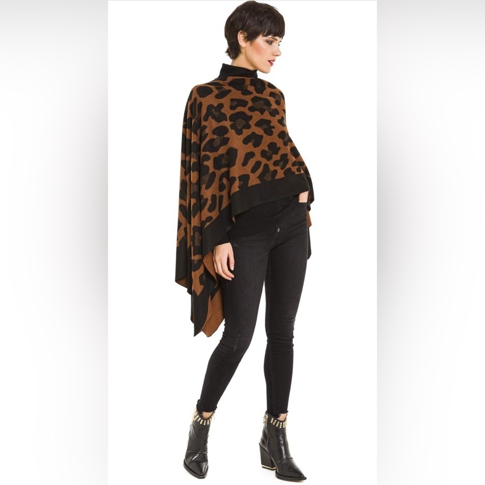NWT Melifluos Designed in Spain Shawl Wrap Poncho Ruana Cape Cardigan Sweater - Picture 7 of 11
